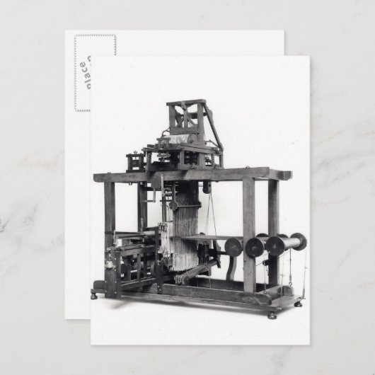 Erster vollautomatischer Webstuhl Postkarte (Vorne/Hinten)