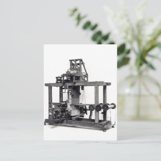 Erster vollautomatischer Webstuhl Postkarte (Stehend Vorderseite)