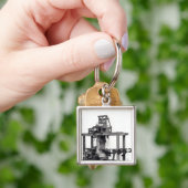 Erster völlig automatisierter Webstuhl Schlüsselanhänger (Hand)