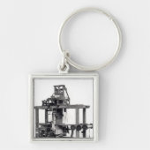 Erster völlig automatisierter Webstuhl Schlüsselanhänger (Vorne)