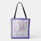 Erster Vorname Jessica mit Blume Tasche (Rückseite)