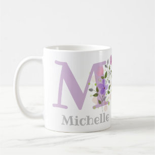 Erster Vorname Plus mit Blume Kaffeetasse