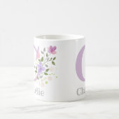 Erster Vorname Plus Name Charlie mit Blume Kaffeetasse (Mittel)
