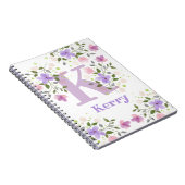 Erster Vorname Plus Name Kerry mit Blume Notizblock (Rechte Seite)