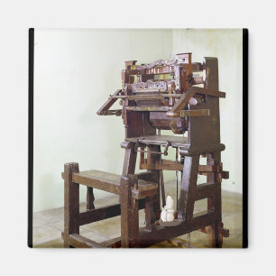 Erster Webstuhl für spinnende Strümpfe, 1750 Magnet
