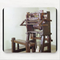 Erster Webstuhl für spinnende Strümpfe, 1750