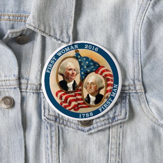 Erster weiblicher Präsident 2016 Button (Beispiel)