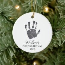 Erster Weihnachten Baby-Handabdruck