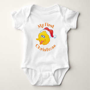 Erster Weihnachts-Santa-Hut Big Bird Baby Strampler