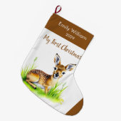 Erster Weihnachtsbabwirsch Großer Weihnachtsstrumpf (Vorderansicht (hängend))