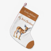 Erster Weihnachtsbabwirsch Kleiner Weihnachtsstrumpf (Vorderansicht (hängend))