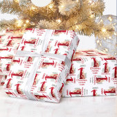 Erster Weihnachtsbsonnname Baby Red Nummer Eins Geschenkpapier