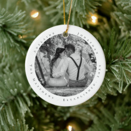Erster Weihnachtsdatum Verheiratet, neu verheirate Keramik Ornament