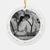 Erster Weihnachtsdatum Verheiratet, neu verheirate Keramik Ornament (Vorne)