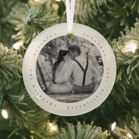 Erster Weihnachtsdatum Verheiratet, neu verheirate Ornament Aus Glas (InSitu)