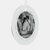 Erster Weihnachtsdatum Verheiratet, neu verheirate Ornament Aus Metall (Vorderseite Rechts)