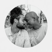 Erster Weihnachtsengayer-Gay Pride Personalisiert Ornament Aus Metall (Vorderseite)