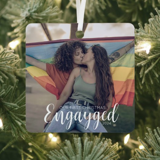 Erster Weihnachtsengayer-Gay Pride Personalisiert Ornament Aus Metall (InSitu)