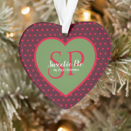 Erster Weihnachtsfeiertag Herzdekoration Ornament