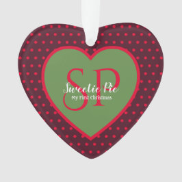 Erster Weihnachtsfeiertag Herzdekoration Ornament