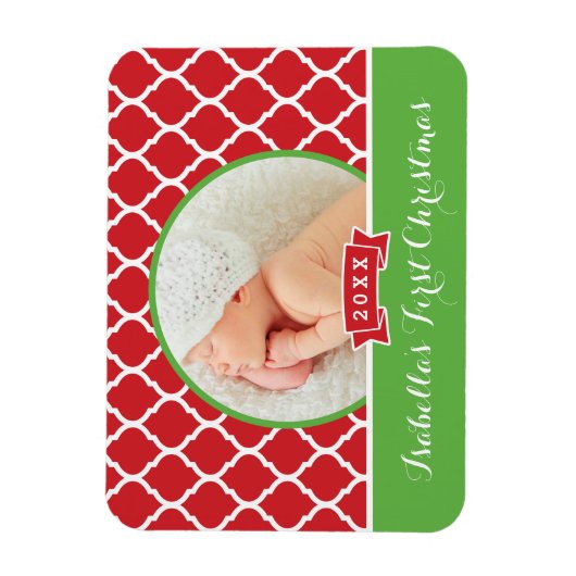 Erster Weihnachtsfeiertag Keepake Foto Magnet (Vertikal)