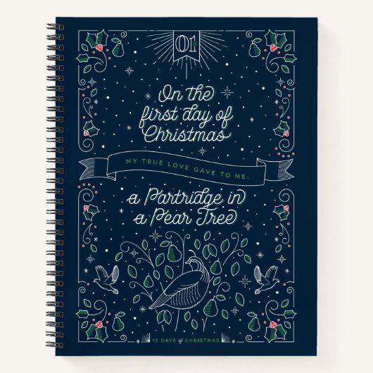 Erster Weihnachtsfesttag - Uni-Ruled Notizblock (Vorderseite)