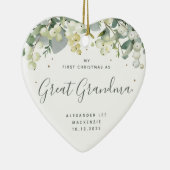 Erster Weihnachtsgroßvater/jedes verwandte Foto Keramik Ornament (Rechts)