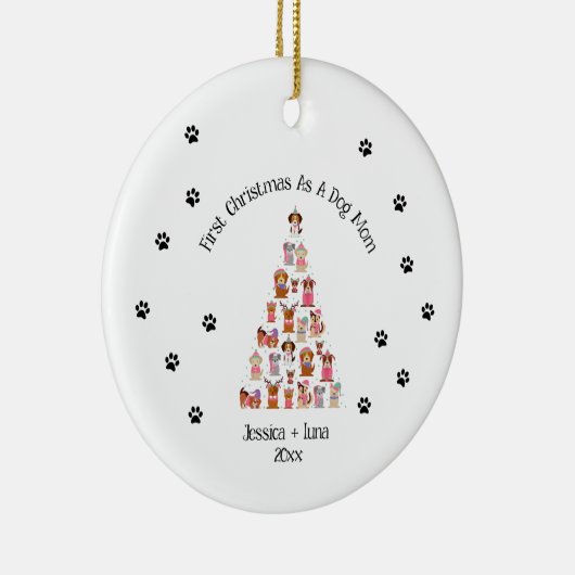 Erster Weihnachtslieder Keramik Ornament (Rechts)