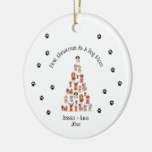 Erster Weihnachtslieder Keramik Ornament (Links)