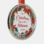 Erster Weihnachtsmann und Blume Wreath Ornament Aus Metall (Rechts)