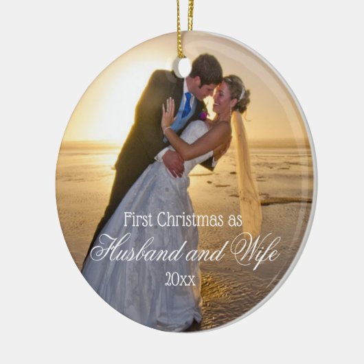 Erster Weihnachtsmann und Ehefrau Keramik Ornament (Links)