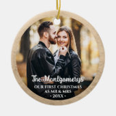 Erster Weihnachtsmann und Foto Keramik Ornament (Vorne)