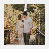 Erster Weihnachtsmann und Foto Ornament Aus Glas (Rückseite)