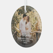 Erster Weihnachtsmann und Foto Ornament Aus Glas (Vorderseite links)