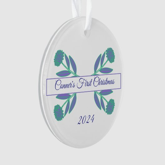 Erster Weihnachtsschmuck Ornament (Vorderseite)