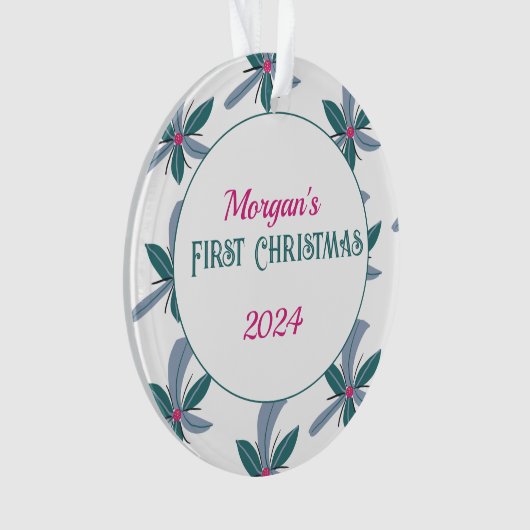 Erster Weihnachtsschmuck Ornament (Vorderseite)