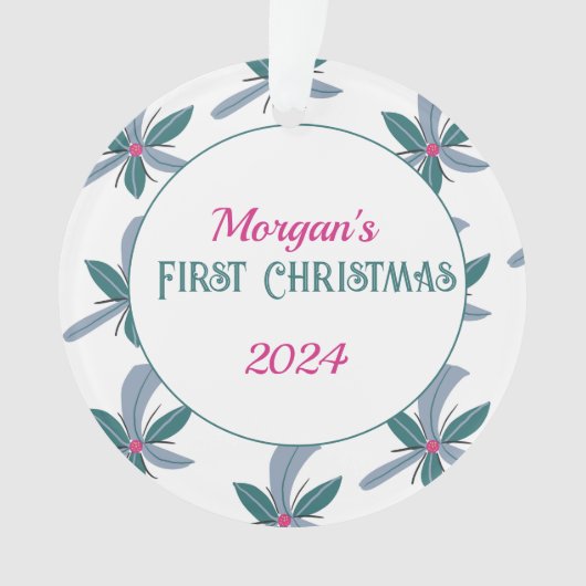 Erster Weihnachtsschmuck Ornament (Vorderseite)