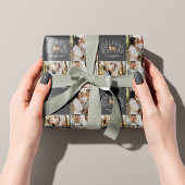 Erster Weihnachtsschwarzer Rentier mit elegantem M Geschenkpapier