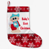 Erster Weihnachtsweihnachtsmann Kleiner Weihnachtsstrumpf (Vorderseite)