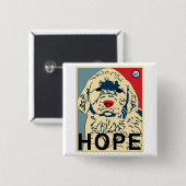 erster Welpe Obama - Hoffnung Button (Vorne & Hinten)