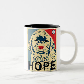 erster Welpe Obama - Hoffnung Zweifarbige Tasse