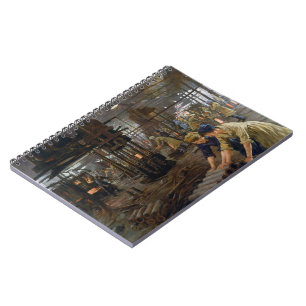 Erster Weltkrieg 1918 Frauen bei der Arbeit in ein Notizblock