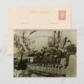 Erster Weltkrieg, deutsche Segler entspannen Postkarte (Vorne/Hinten)