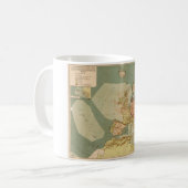 Erster Weltkrieg deutsche Unterwasser (U-Boot) Map Kaffeetasse (Vorderseite Links)