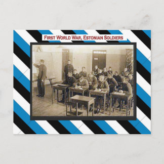 Erster Weltkrieg, estnische Soldaten Klassenzimmer Postkarte