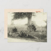 Erster Weltkrieg, Fahrradbrigade Postkarte (Vorne/Hinten)