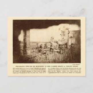 Erster Weltkrieg, Frankreich, Bäume markieren fein Postkarte