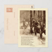 Erster Weltkrieg, Gedichte des Krieges Postkarte (Vorne/Hinten)