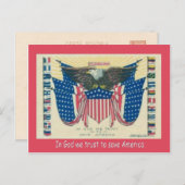 Erster Weltkrieg, Propaganda, in Gott vertrauen wi Postkarte (Vorne/Hinten)