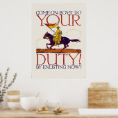 Erster Weltkrieg - Rekrutieren des Posters 01 Poster (Küche)